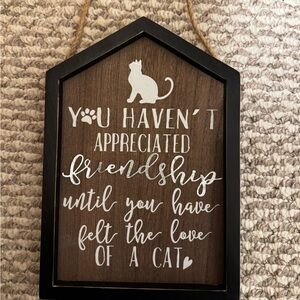 Source Unknown Cat Friendship Wall Art - Black and White